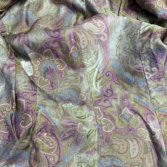 ETRO Olive Cotton Blend Ruched Single Breasted Jacket Blazer - Picture 5 of 7